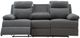 Signature Design by Ashley® Side-Swipe Charcoal Manual Reclining Sofa with Drop Down Table-4