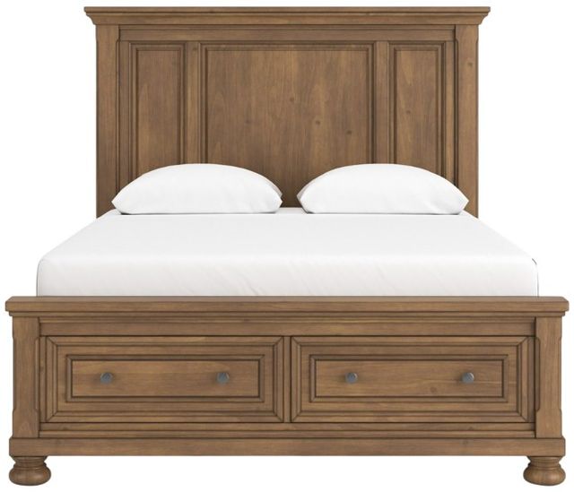 Signature Design by Ashley® Vandenmore Medium Brown Queen Storage Panel Bed-2