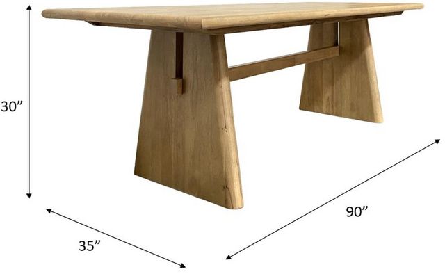 Nest Home Collections Natalie Weathered Timber Dining Table-3
