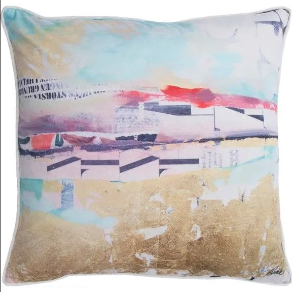 Renwil® Evora Blue/Brown 20"x20" Decorative Pillow-0