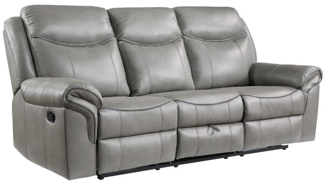 Homelegance® Aram Gray Double Glider Manual Reclining Sofa-0