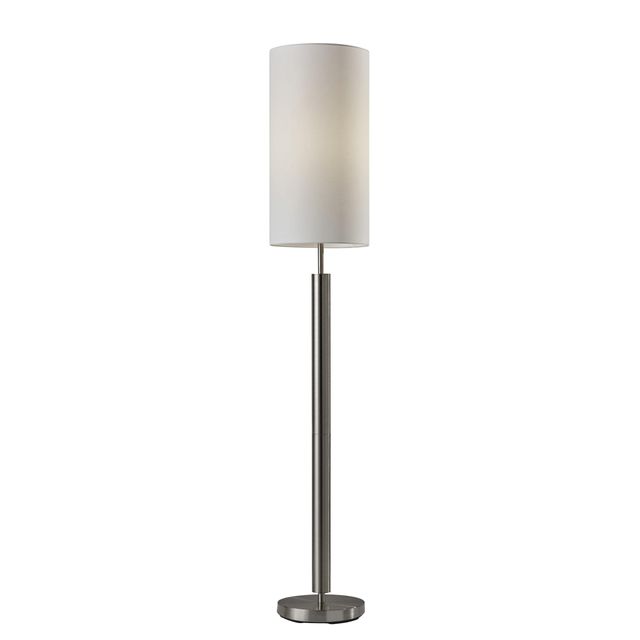 Adesso® Hollywood Brushed Steel Floor Lamp-0