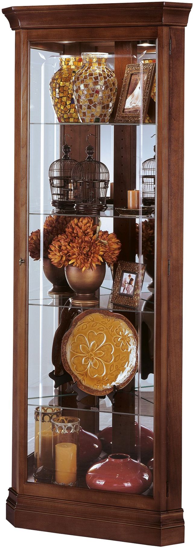 Howard Miller® Lynwood Windsor Cherry Curio Cabinet-0