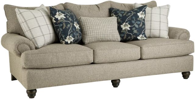 Craftmaster® Customizable Craftmaster Essentials Set-Back Paneled Roll Arm Sofa-0