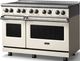 Viking® 5 Series 48" Pure White Pro Style Induction Range with Polished Chrome Trim-3