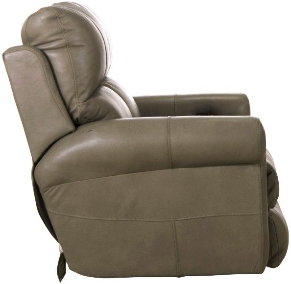 Catnapper® Torretta Putty Leather Power Lay Flat Reclining Loveseat-4