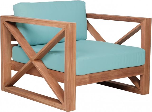 Meridian Furniture Anguilla Sea Blue Fabric Outdoor Accent Chair-0