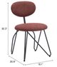 Zuo® Modern Novi Maroon Brown Dining Side Chair-1