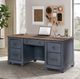 Legends Home Americana Corduroy Blue Executive Desk-1
