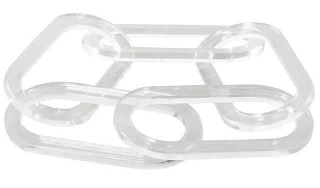 Deco Marche Clear Chain Oval 5-Link Sculpture-1