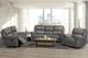 Titus Furniture Smoke Recliner Sofa-1