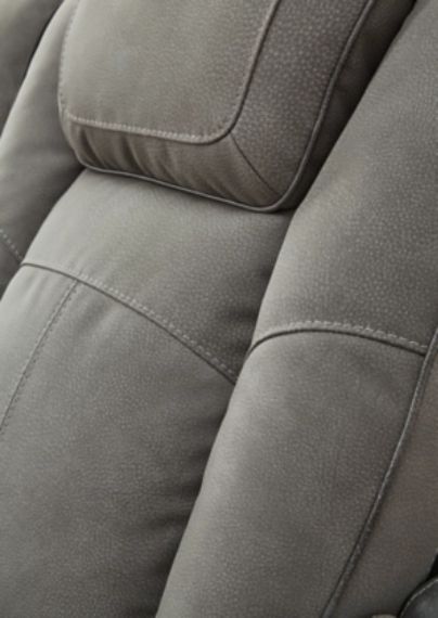 Signature Design by Ashley® Next-Gen DuraPella Two-tone Slate Power Reclining Loveseat with Console and Adjustable Headrest-4