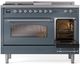 Ilve® Nostalgie II Series 48" Blue Grey Pro Style Dual Fuel Range-3