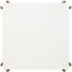 Flexsteel® Lincoln White Square Coffee Table with Walnut Base and Casters-3