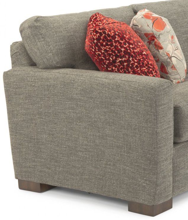 Flexsteel® Bryant 3-Piece Gray Sectional Sofa-1