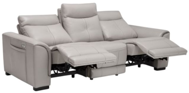 Michael Amini® Mia Bella 3-Piece Dark Espresso/Gray Manual Reclining Sectional Sofa-2