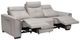 Michael Amini® Mia Bella 3-Piece Dark Espresso/Gray Manual Reclining Sectional Sofa-2