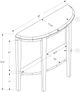 Monarch Specialties Inc. 36"L Dark Taupe Hall Console Table -3