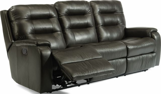 Flexsteel® Arlo Black Reclining Sofa-2