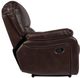 Porter International Designs Ramsey Brown Leather-Look Dual Reclining Loveseat-4