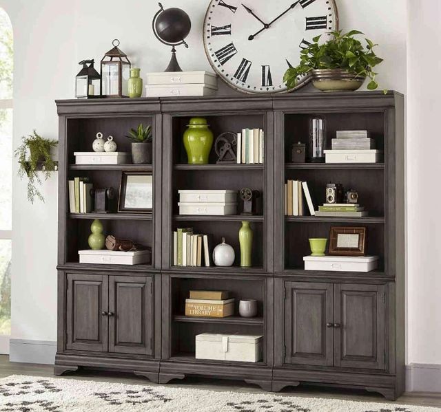 aspenhome® Sinclair Ash Gray Open Bookcase-1