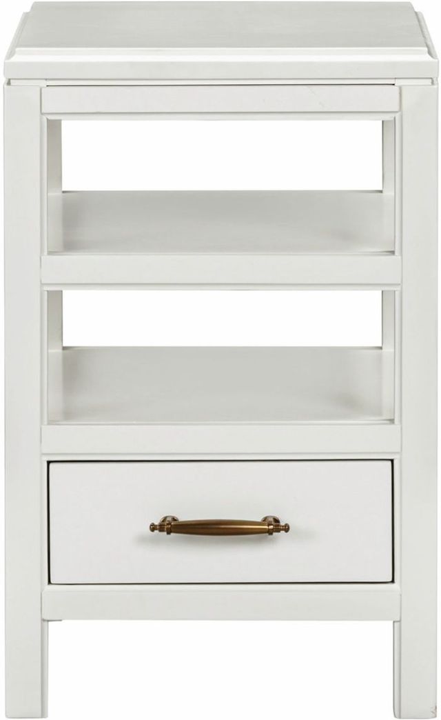 aspenhome® Alexander White Chairside Table-2