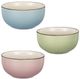 A & B Home 3-Piece Blue/Green/Pink Pastel Notes Bowl Set-0
