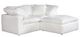 Moe's Home Collection Terra Condo Nook 3-Piece Cream White L-Shaped Modular Sectional and Ottoman-0
