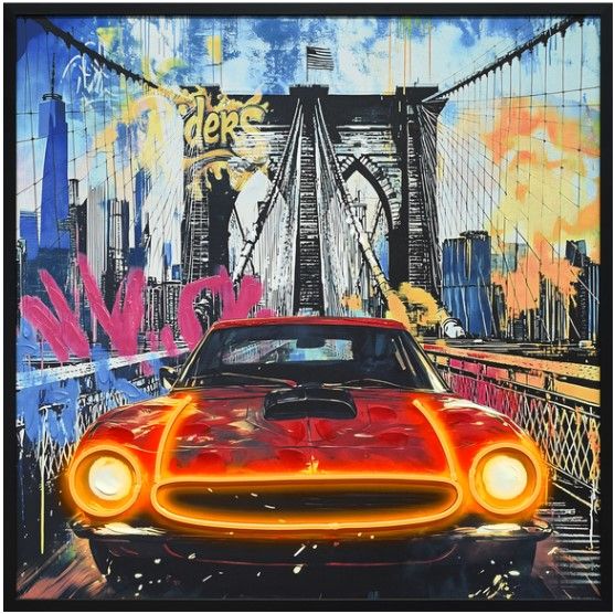 Classy Living Luminous Urban Drive Wall Art-0