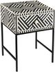 TOV Furniture Bone Black/White Inlay Noire Side Table-1