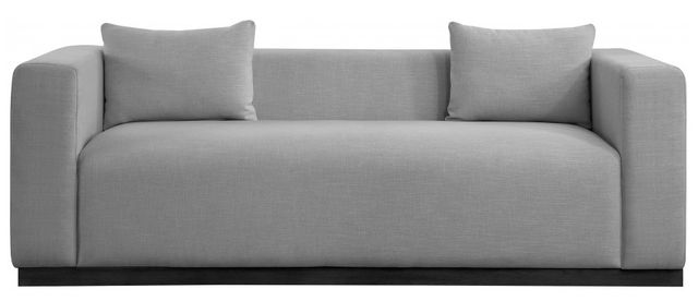 Meridian Furniture Alfie Grey Linen Textured Sofa-1