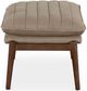 Bassett® Furniture Ellis Leather Beige Ottoman-2
