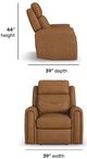 Flexsteel® Felix Toasted Almond Leather Power Recliner with Power Headrest and Lumbar-2