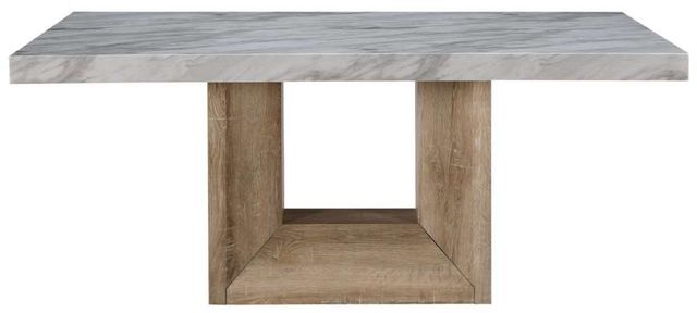 Global Furniture USA D02 Gray Dining Table with Natural Base-1