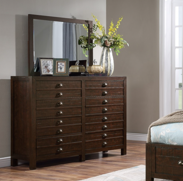 Winners Only® Union Dark Brown Landscape Mirror-1