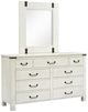 Magnussen Home® Chesters Mill Aged Iron/Alabaster Dresser and Mirror-0