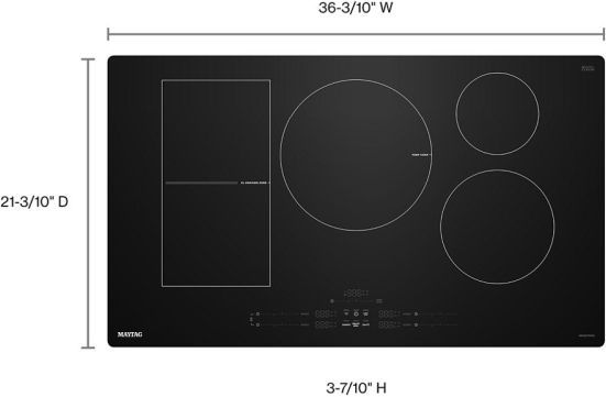 Maytag® 36" Black Flex Element Sensor Induction Cooktop -3