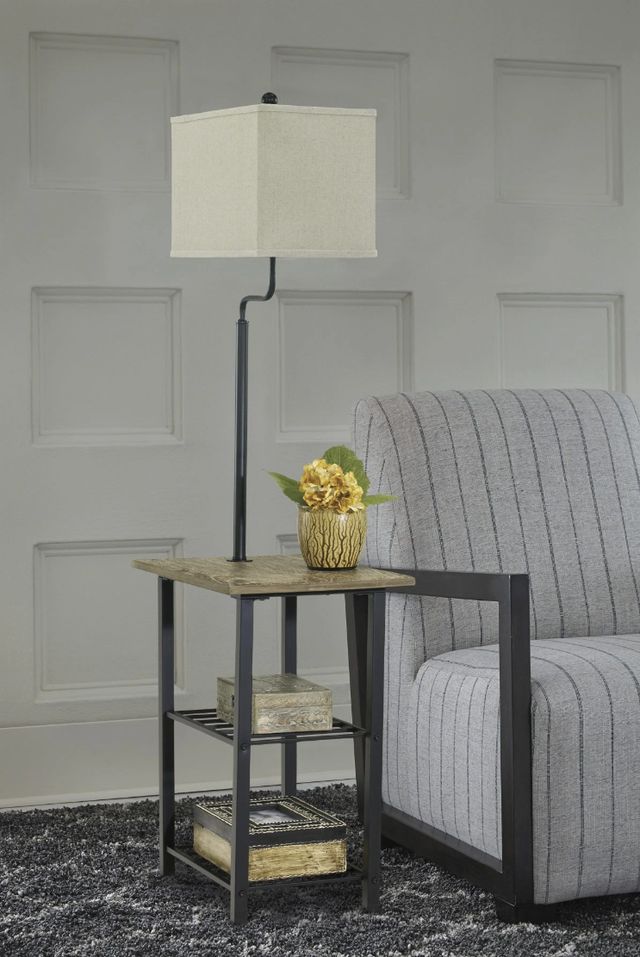 Signature Design by Ashley® Shianne Black Metal Tray Lamp-2
