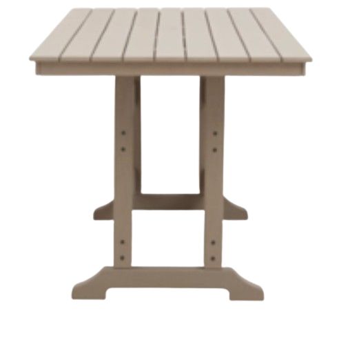 Signature Design by Ashley® Seacliff Beach Medium Brown Aluminum/Plastic Outdoor Rectangular Counter Table-3