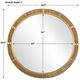 Uttermost® Heart Of Gold Gold-Plated Round Mirror-2