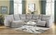 Mazin Furniture Tesoro Mist Gray Armless Reclining Chair-3