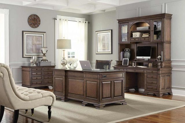 aspenhome® Arcadia Truffle Credenza Hutch-2