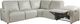 Bassett® Furniture Everett 5-Piece Gray Leather L-Shaped Power Reclining Sectional-1