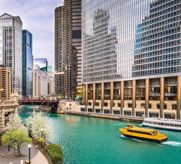Classy Art Chicago River Wall Art-1