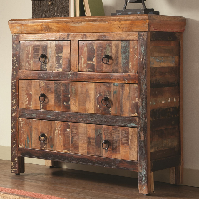 Coaster® Harper Reclaimed Wood 4-Drawer Accent Cabinet-1