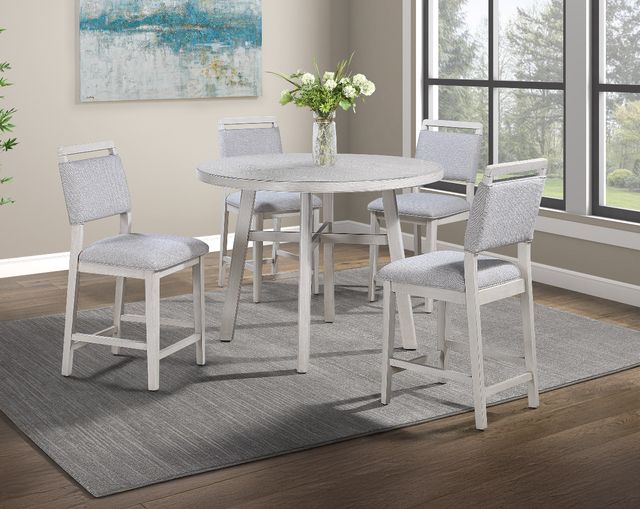 Crown Mark Blanche Weathered White Counter Height Dining Table-1