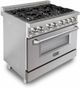 ZLINE 2 Piece Stainless Steel Dual Fuel Kitchen Package-1
