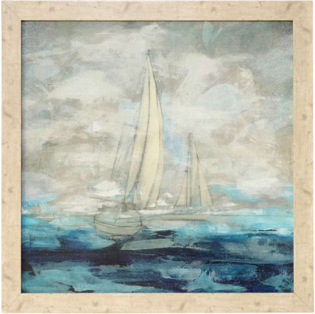 Stylecraft Into the Distance Beige/Blue-Green/Dark Blue/Gray/Off-White Wall Art -0