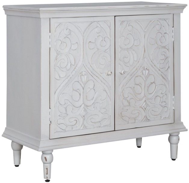 Liberty Furniture French Quarter Chalky White Accent Cabinet-0