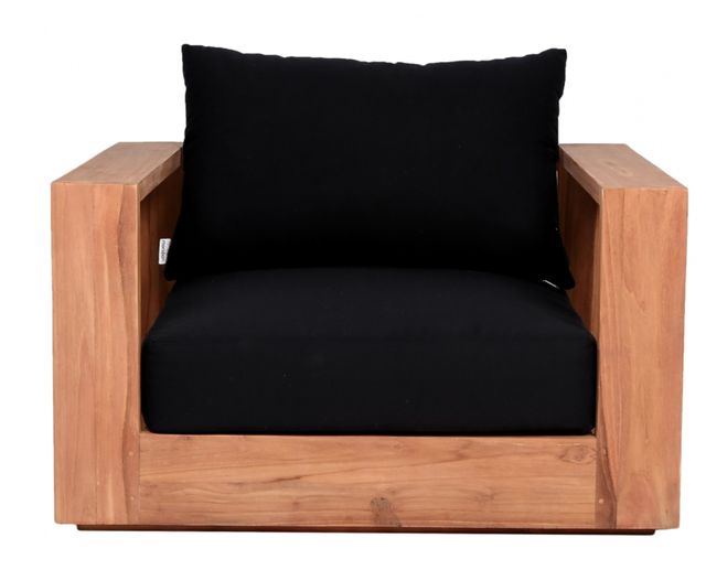 Meridian Furniture Tulum Black Fabric Outdoor Accent Chair-1